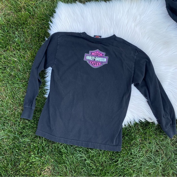 Harley Davidson glitter long sleeve crewneck medium kids - Picture 3 of 5